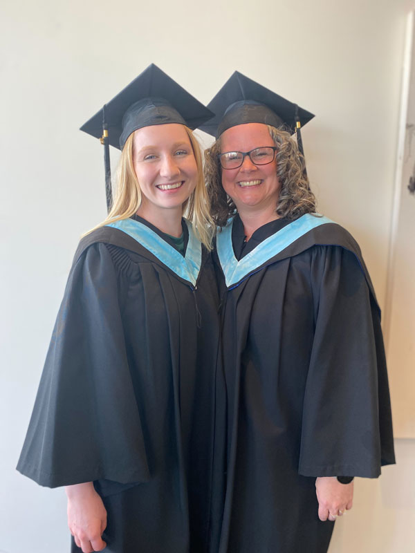 Erica and Carolyn Campbell. Mom and daughter graduate together. 